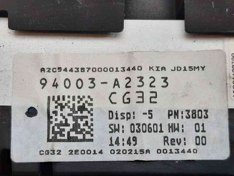 Recambio de cuadro instrumentos para kia cee'd concept referencia OEM IAM 94003A2323 4