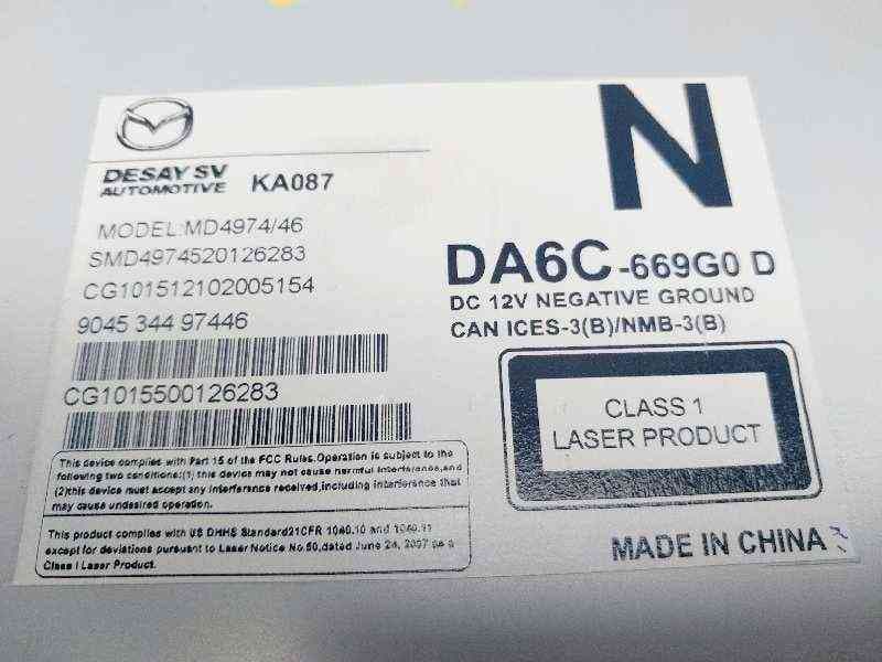 Recambio de sistema dvd para mazda 2 lim. () luxury referencia OEM IAM DA6C669G0D MD497446 2