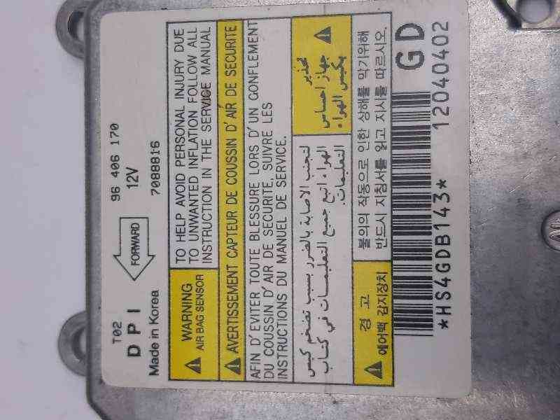 Recambio de centralita airbag para daewoo kalos 1.2 se referencia OEM IAM 96406170 2