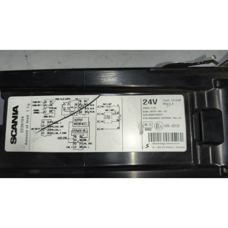 Recambio de tacografo para scania magnus referencia OEM IAM SE5000 2236784 REV7.4 3
