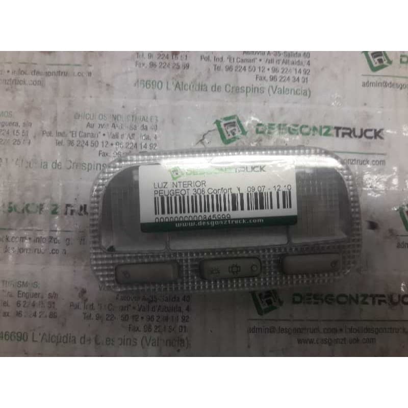 Recambio de luz interior para peugeot 308 confort referencia OEM IAM  DELANTERA 9 PINS - Negro