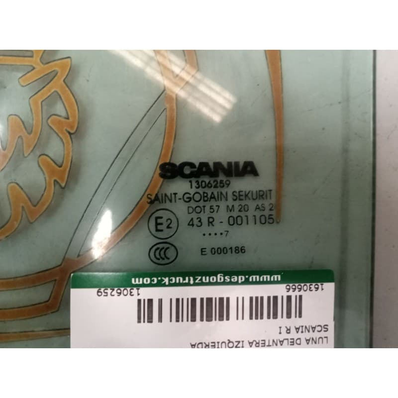 Recambio de luna delantera izquierda para scania r i r 500 referencia OEM IAM 1306259 - Blanco 2