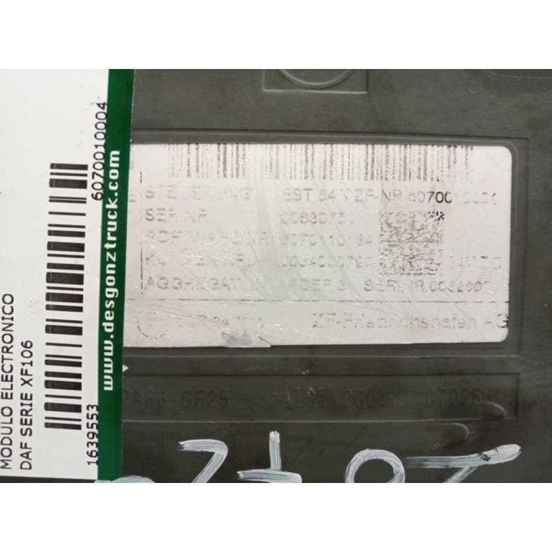 Recambio de modulo electronico para daf serie xf106 referencia OEM IAM 6070010004 - Blanco 4