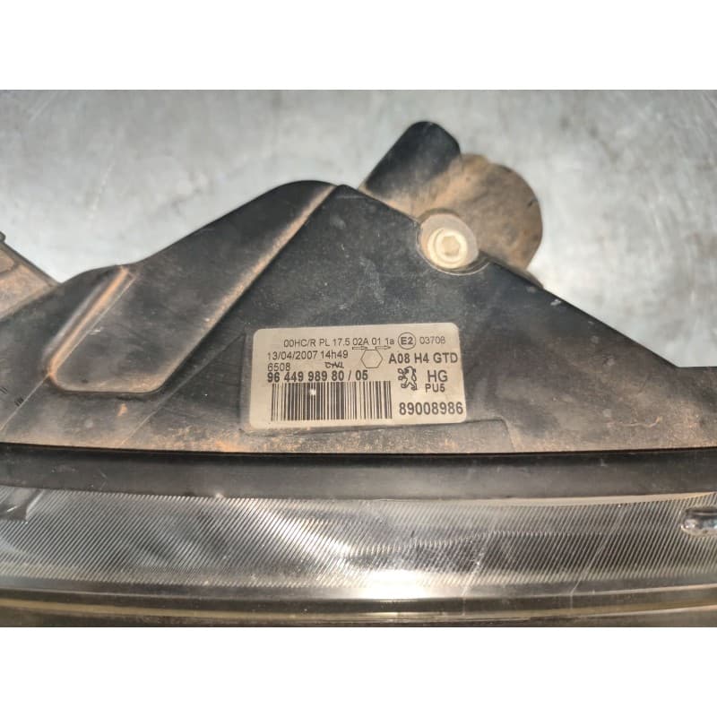 Recambio de faro izquierdo para peugeot 1007 (km_) 1.6 hdi referencia OEM IAM - Gris 2