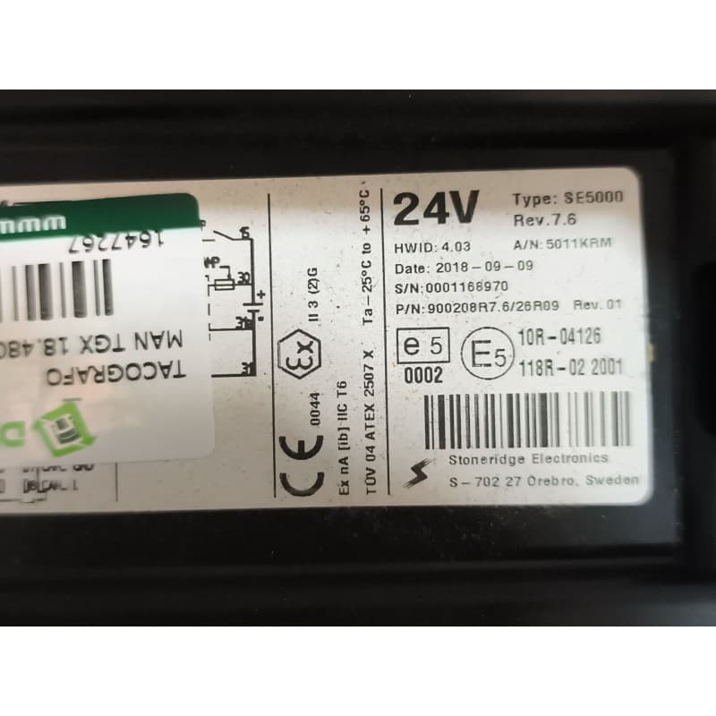 Recambio de tacografo para man tgx 18.480 12.4 diesel referencia OEM IAM SE5000 - Gris 3