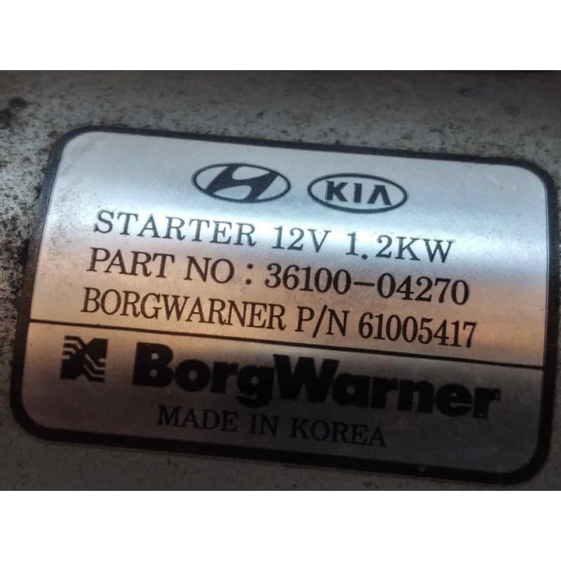 Recambio de motor arranque para kia ceed business referencia OEM IAM 3610004270 2