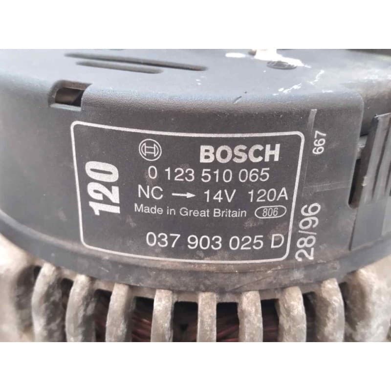 Recambio de alternador para audi a3 (8l) 1.8 20v referencia OEM IAM 0123510065 - Negro 3