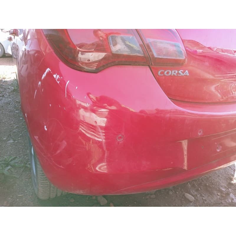 Recambio de paragolpes trasero para opel corsa e referencia OEM IAM - Rojo