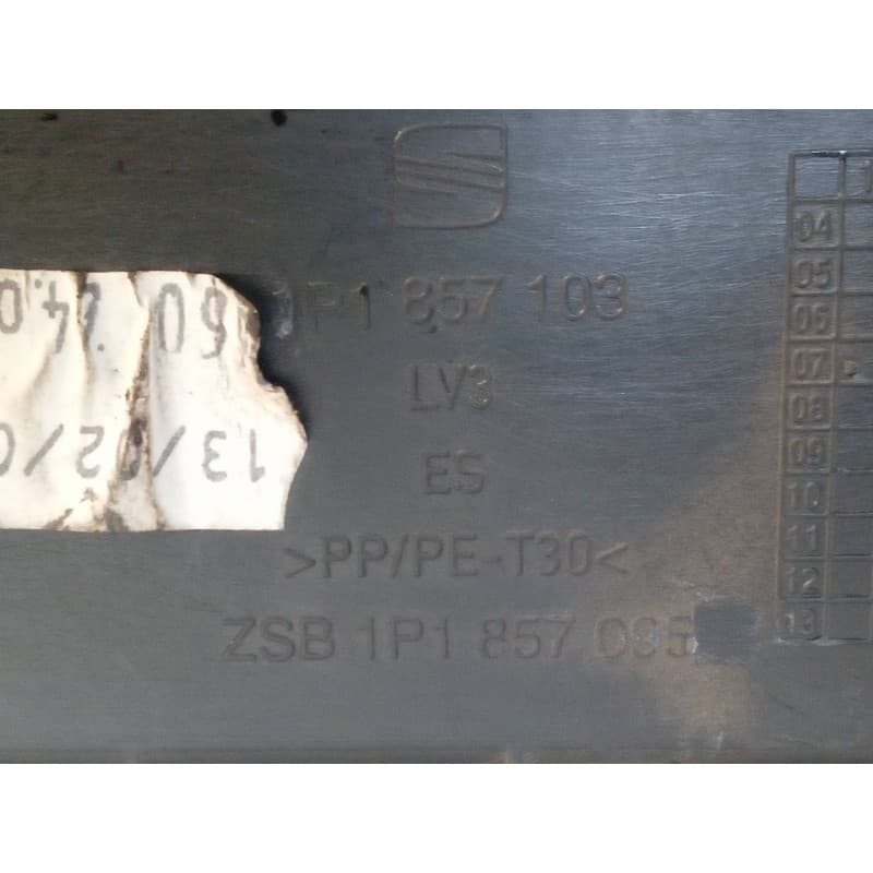 Recambio de guantera para seat leon (1p1) reference referencia OEM IAM 1P1857103 4