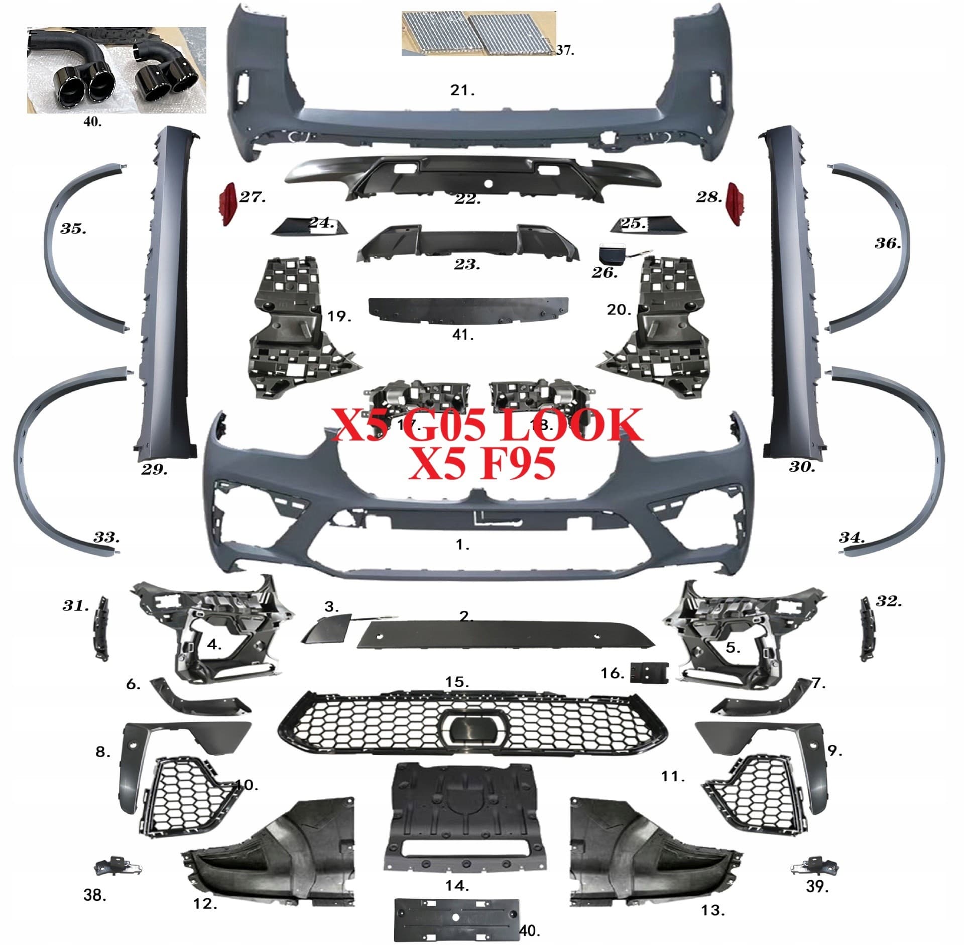Kit de Carrocería Completo Estilo BMW X5 G05 para X5M F95 nuevo