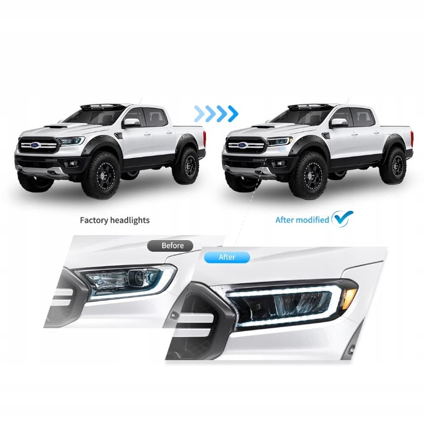 Faros Full LED para Ford Ranger T6 (2016-2023) nuevo 3