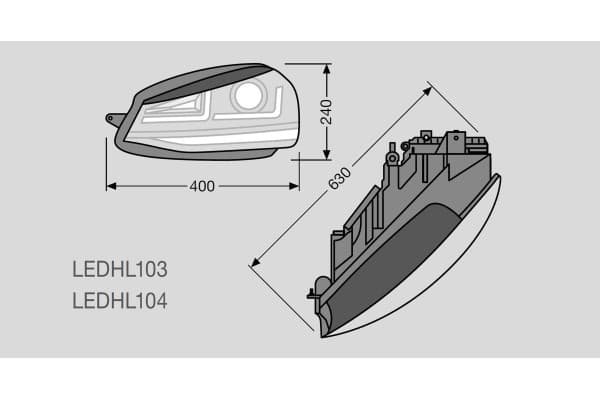 Faros LED Osram HL 103-CM para Golf Vii GTI usado 4