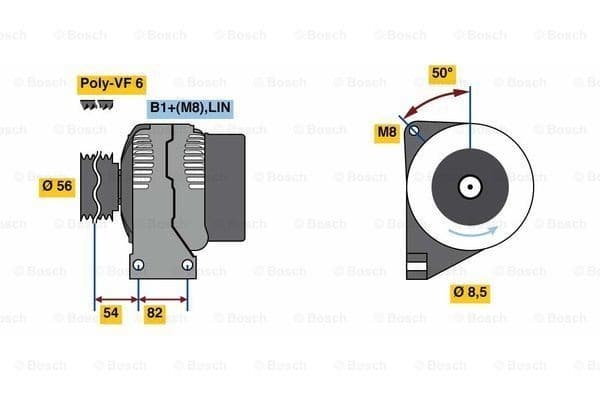 Alternador Bosch 0 986 047 380 nuevo 6