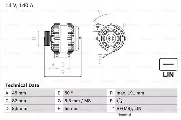 Alternador Bosch 0 986 047 380 nuevo 7