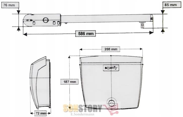 Kit de motor para puerta automática Somfy SGS201 M nuevo 3