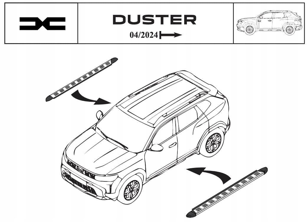 Estribos laterales para Dacia Duster Iii nuevo 2