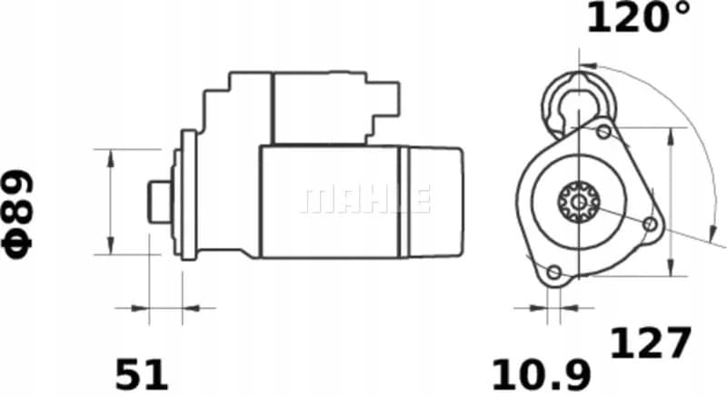 Motor de arranque Mahle MS 139 nuevo