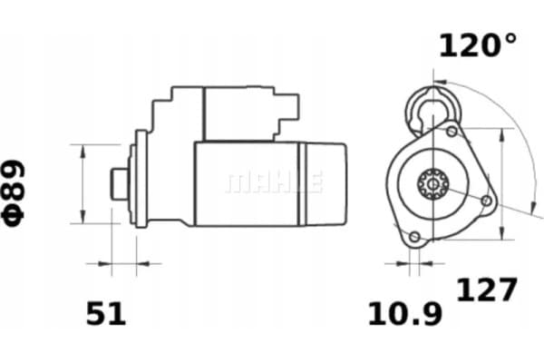 Motor de arranque Mahle MS 139 usado