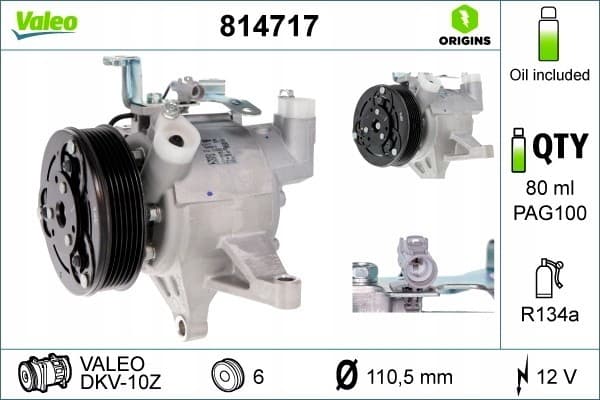 Compresor de aire acondicionado Valeo 814717 nuevo 5