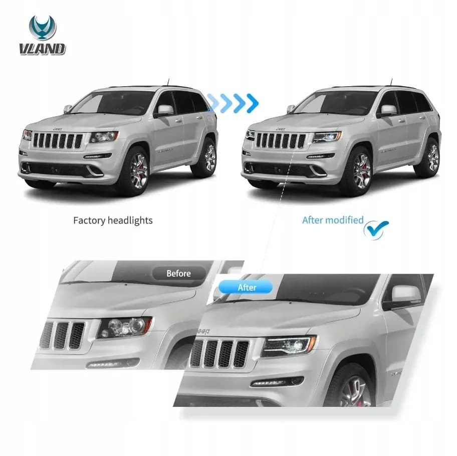 Faros LED para Jeep Grand Cherokee 2011-2013 Vland nuevo 6