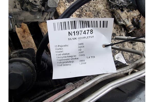 Motor Completo Amf 1.4 TDI 72 KM Audi A2 usado 2