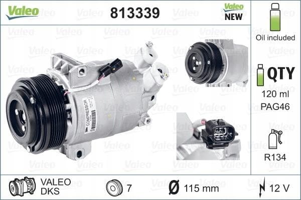 Compresor de aire acondicionado Valeo 813339 nuevo 4