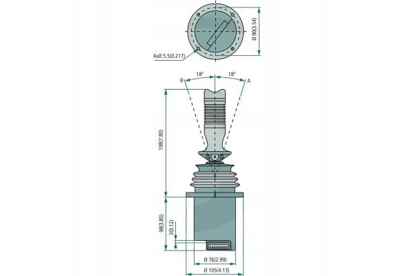 Joystick Danfoss Pvre usado