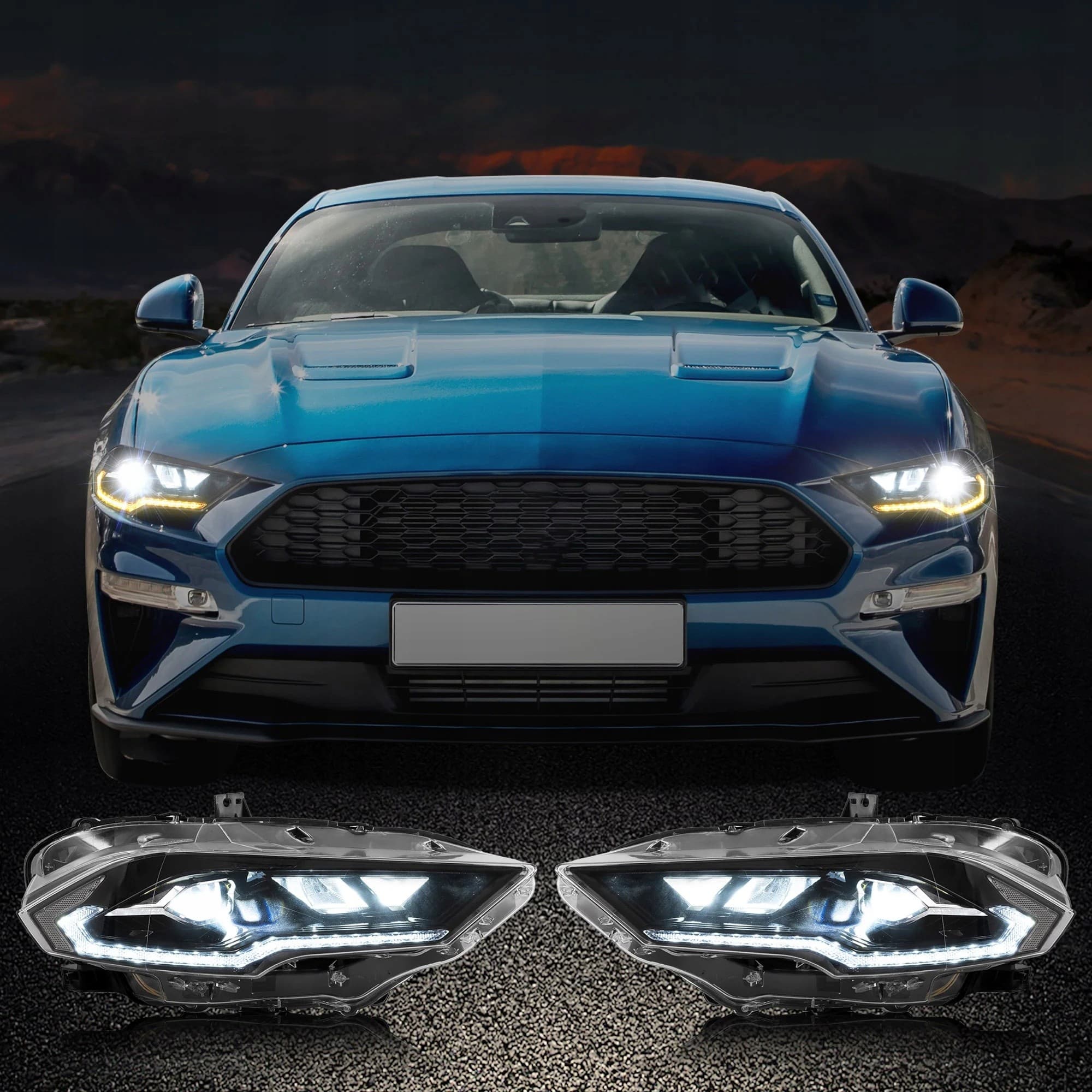 Faros delanteros LED para Ford Mustang 2018-2024 Vland nuevo 5
