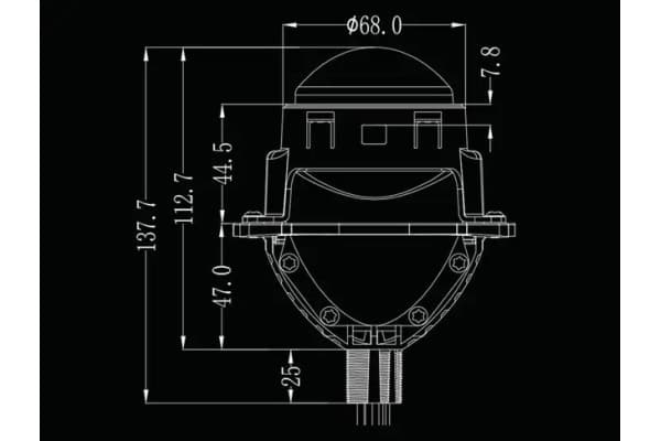 Lentes Bi-LED 2.5 mini H7 montaje G5 usado 2