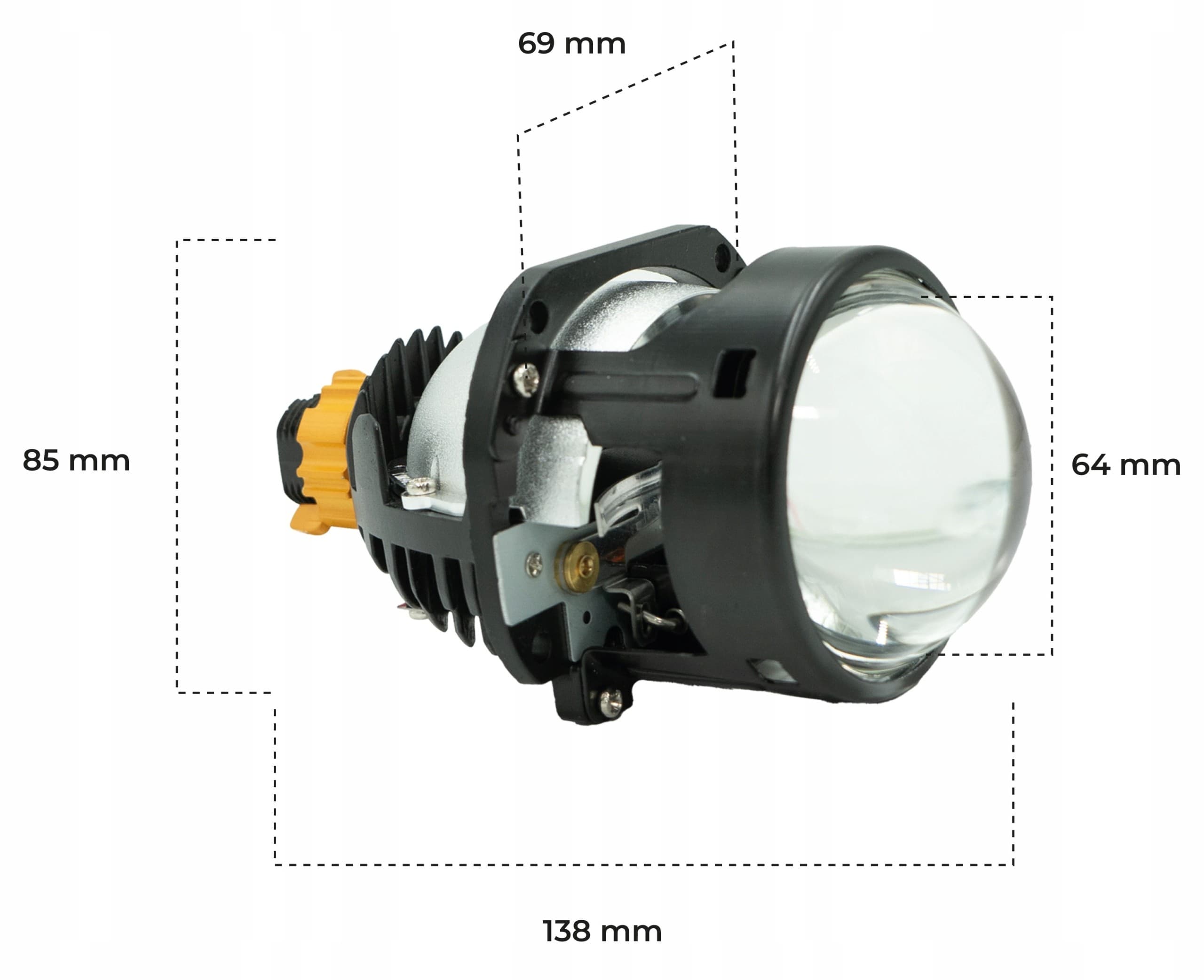 Auto Gamma lente proyector Bi LED Grant 2.5 6000K nuevo 3