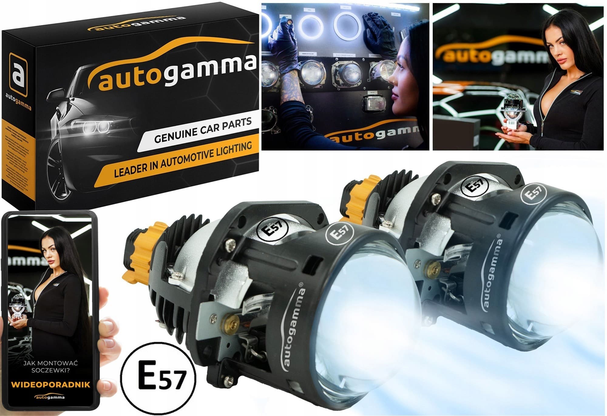 Auto Gamma lente proyector Bi LED Grant 2.5 6000K nuevo 10