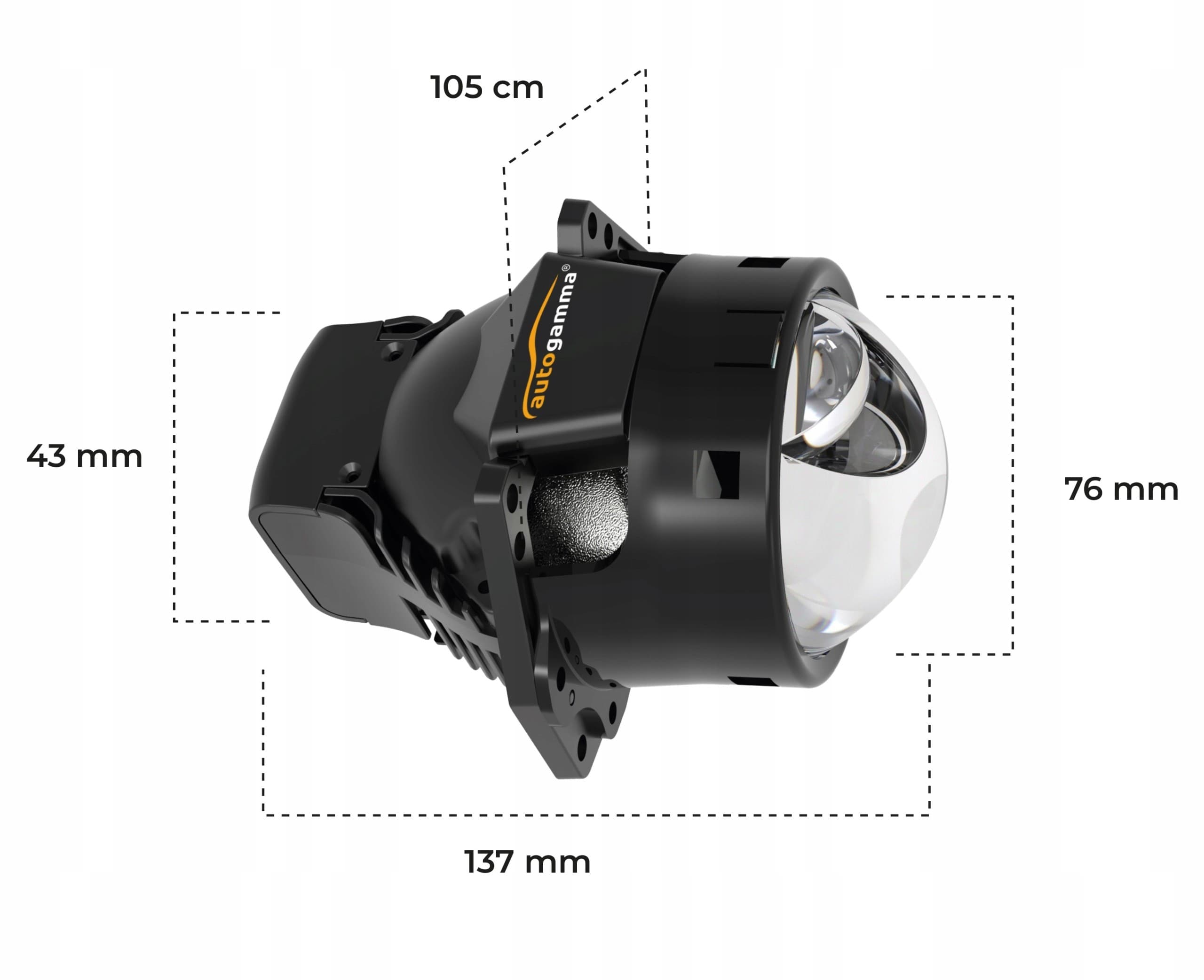 Lentes Proyectoras Bi-LED 3.0 Auto Gamma 6000K Lhd nuevo 2