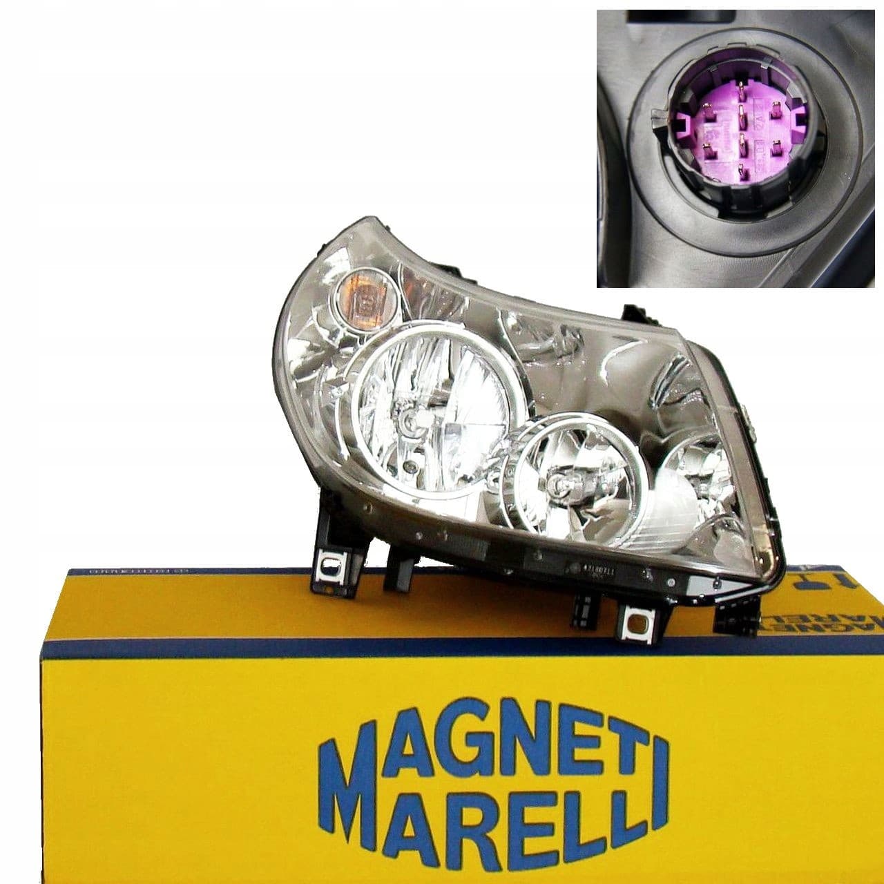 Faro Derecho Magneti Marelli Halógeno con Ajuste Eléctrico nuevo