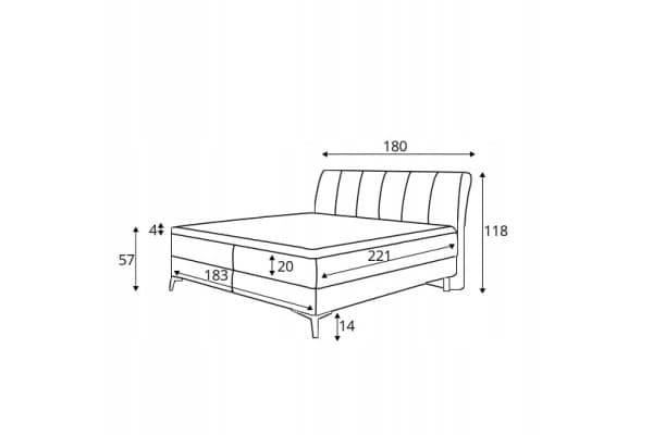 Cama Continental 180 Aderito Navy usado 2