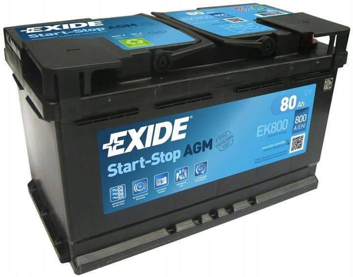 Batería Exide Agm Start Stop EK800 80Ah 800A EN nuevo