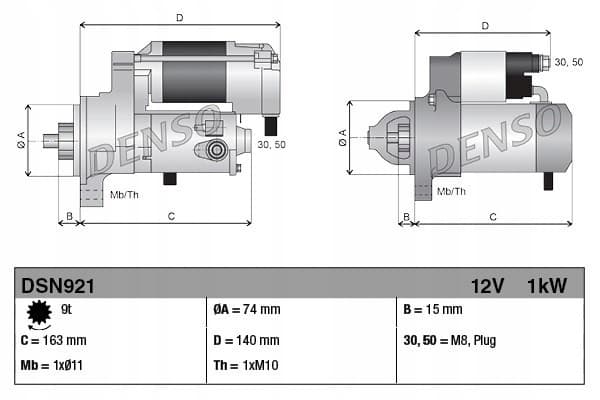Motor de arranque Denso DSN921 reacondicionado 4