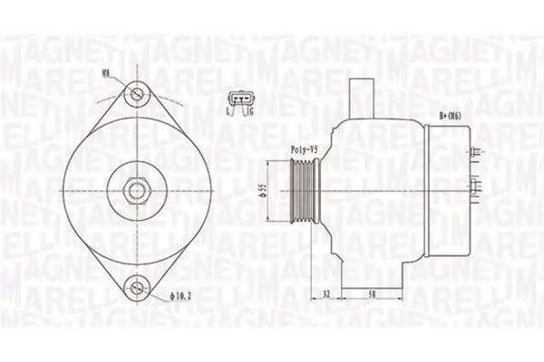 Alternador Magneti Marelli 063732026010 nuevo 2