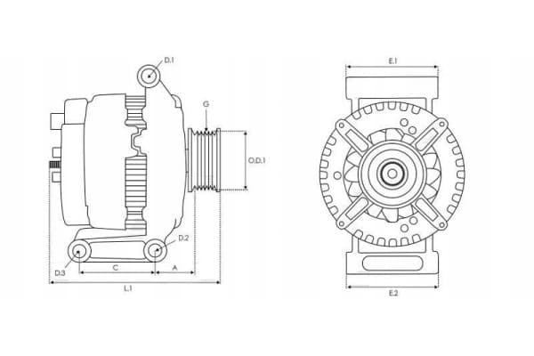 Alternador BV Psh 145.537.090.130 usado 7