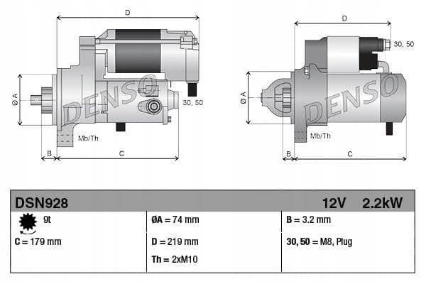 Motor de arranque Denso DSN928 reacondicionado 4