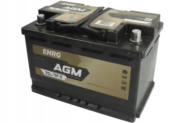 Batería Enrg Start Stop Agm 70Ah 720A P usado 6