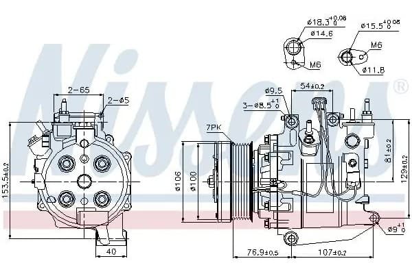 Compresor de aire acondicionado Nissens 89247 usado 8