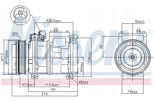 Compresor de aire acondicionado Nissens 89093 usado 2