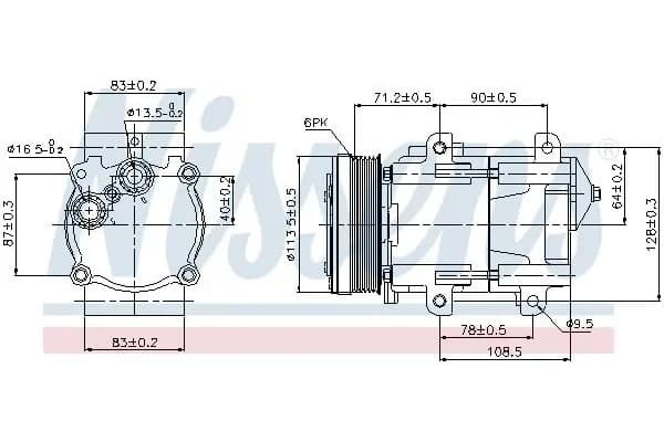 Compresor de aire acondicionado Nissens 89046 usado 5