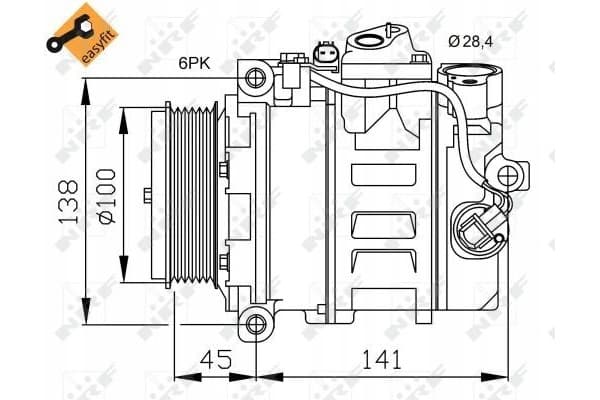 Compresor de aire acondicionado Nrf 32256 usado 2