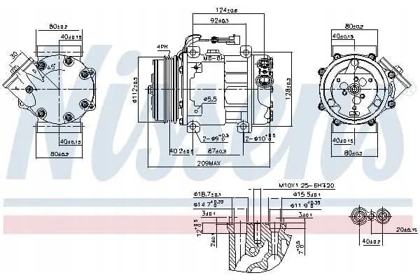 Compresor de aire acondicionado Nissens 89347 usado 7