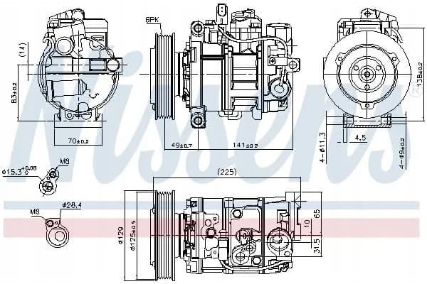 Compresor de aire acondicionado Nissens 89209 usado 6