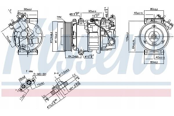Compresor de aire acondicionado Nissens 890299 usado 2