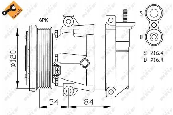 Compresor de aire acondicionado Nrf 32484 usado 2