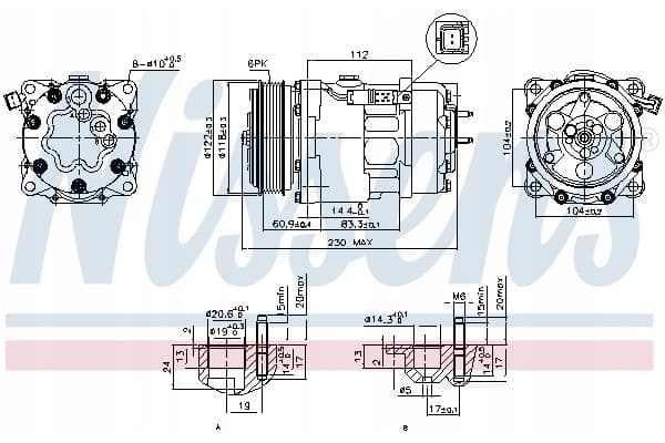Compresor de aire acondicionado Nissens 89032 usado 2