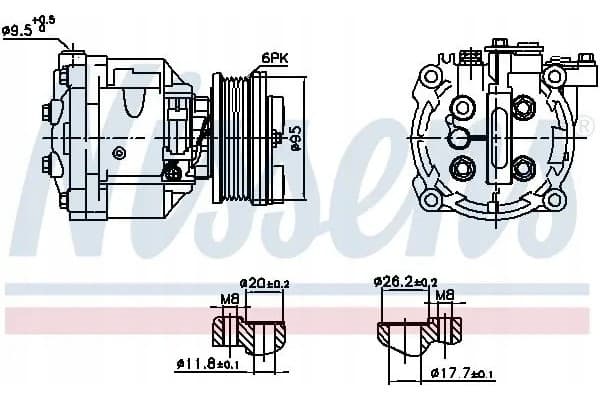 Compresor de aire acondicionado Nissens 891078 usado 2